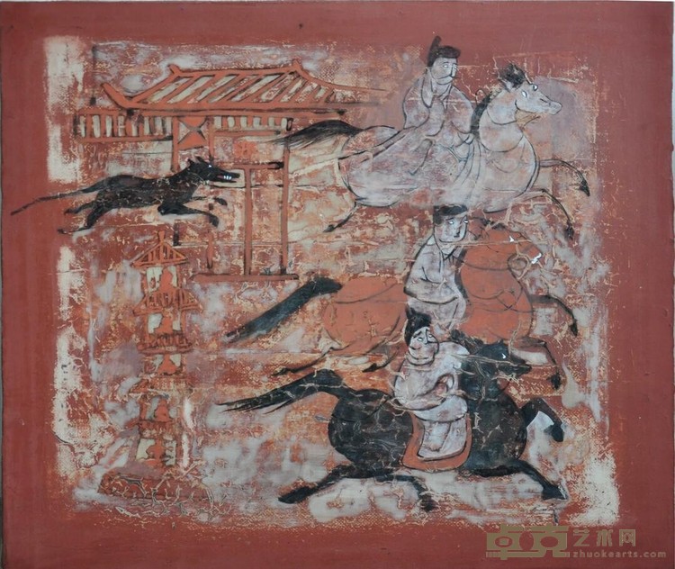 《魏晋高台》 苗彤 53x46CM 2019 岩彩
