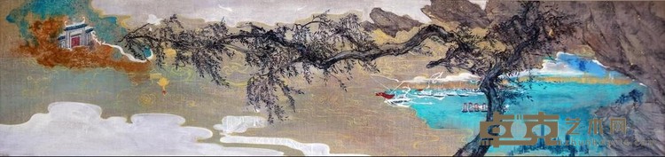 《信仰·三“点”一脉》 张洁 34x151cm