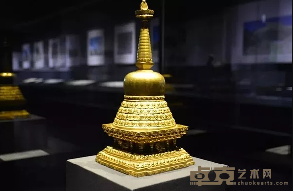 银质錾八宝纹坛城
