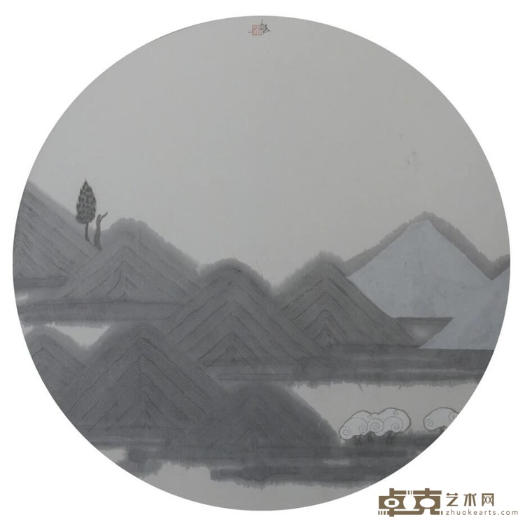 《骤雨初歇》 姚永强 D：60cm 宣纸水墨