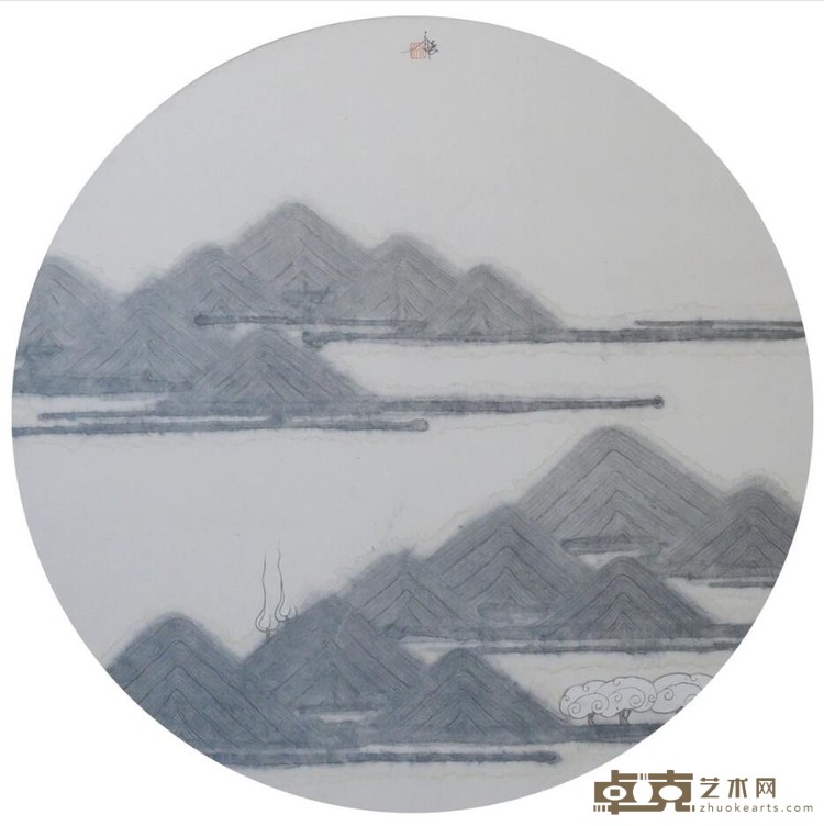《望极春愁》 姚永强 D：60cm 宣纸水墨