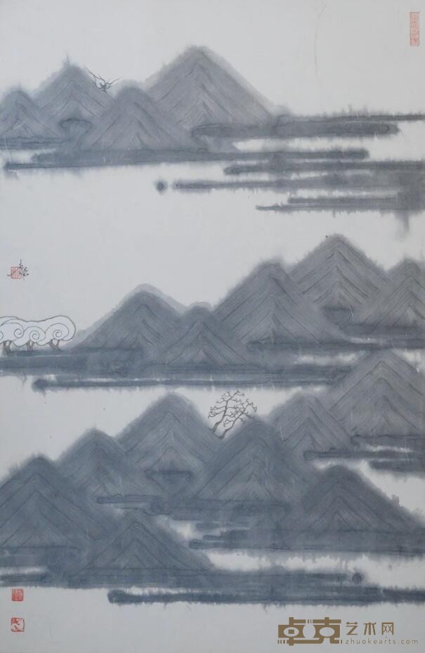《叠翠》 姚永强 66x46cm 宣纸水墨