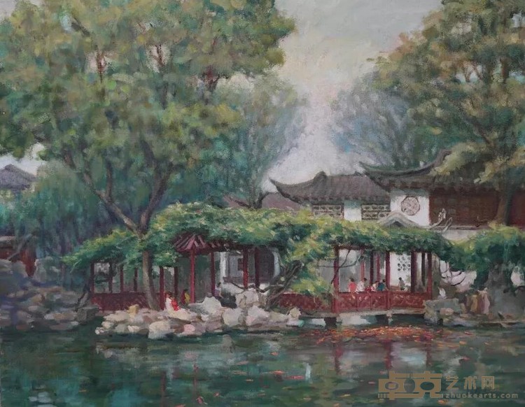 《苏州园林1》 王家琪 81x65cm 2008年