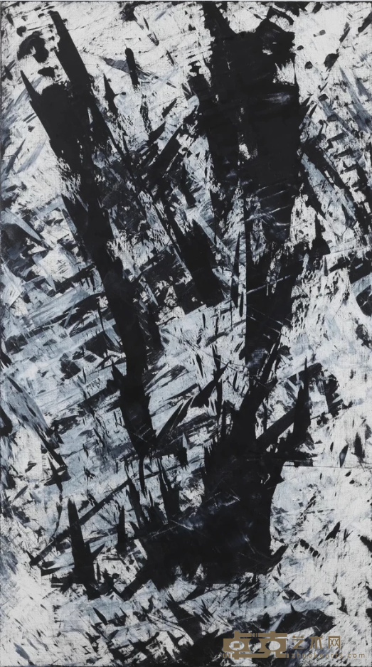 《2016-19》 吴谦 160x90cm 布面综合材料