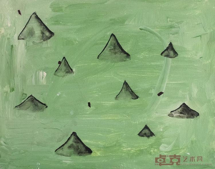 《你也是有棱角的那一个》 LI YIJUN 李轶君 25x20cm 2015年 木板丙烯 ACRYLIC ON BOARD