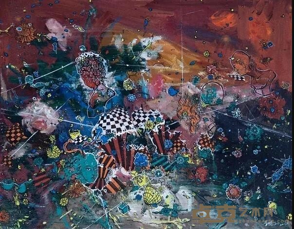 《浮生集No.159-巴山夜话》 普鹏 40x50cm 2019年 布面丙烯