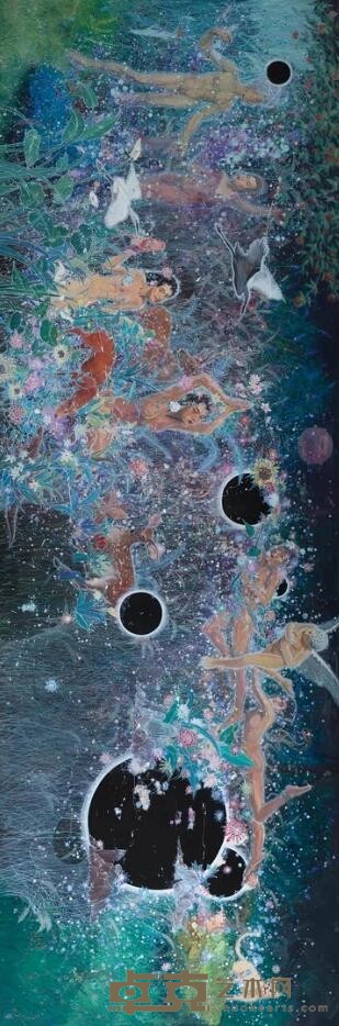 《浮生集No.123-万物生长，以信仰之名》 普鹏 200x150cmx4 2018年 布面丙烯