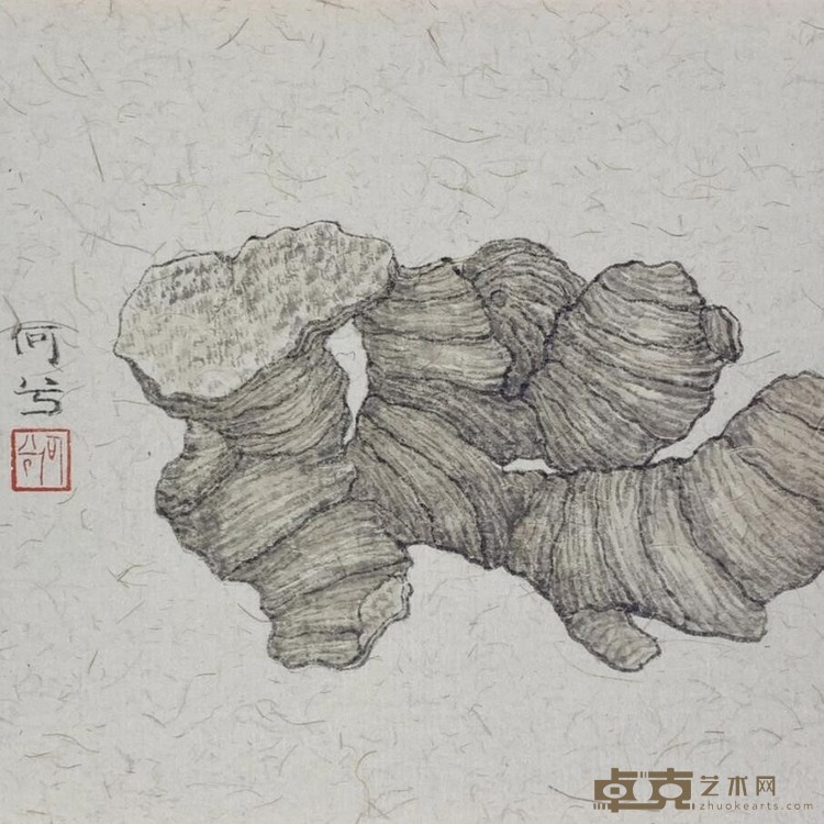 《层峦叠嶂》 何曦 12x12cm 2020年 纸本