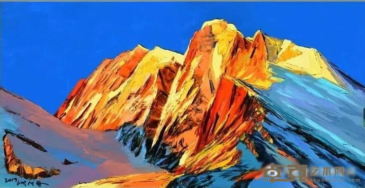 《梅里雪山》 洪浩昌 60x120cm 2019年 布面油画