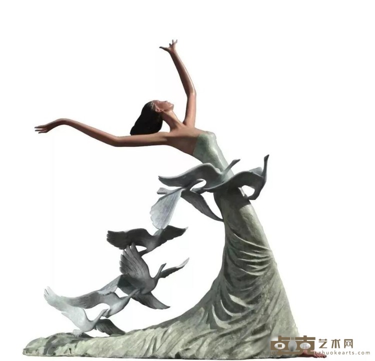 《回归自然》 章华 95x46x85cm 青铜雕塑
