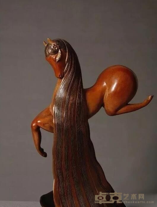 《长发 阎岩 66x30x46cm 青铜雕塑
