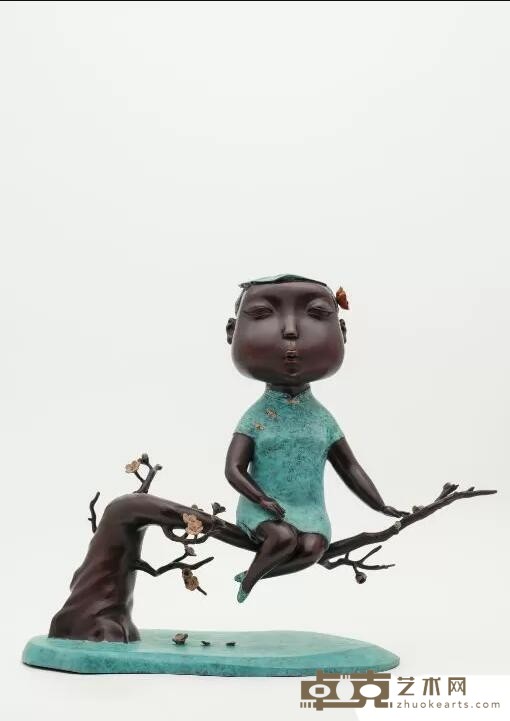 《等待你的到来》 武嘉慧 55.5x22.5x44.5cm 青铜雕塑