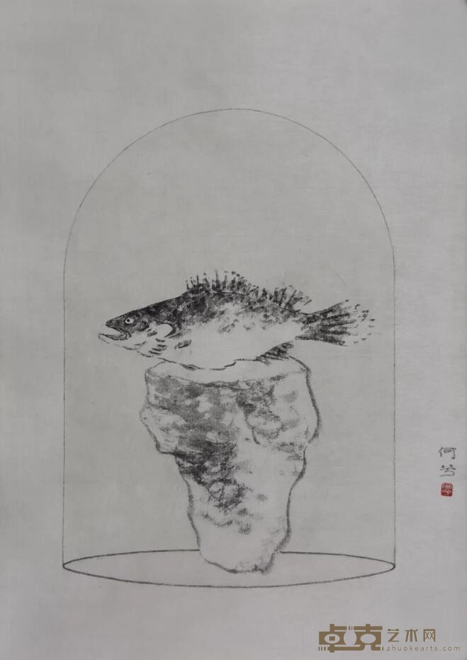 《标本·八大》 何曦 43x31cm 2019年 纸本水墨