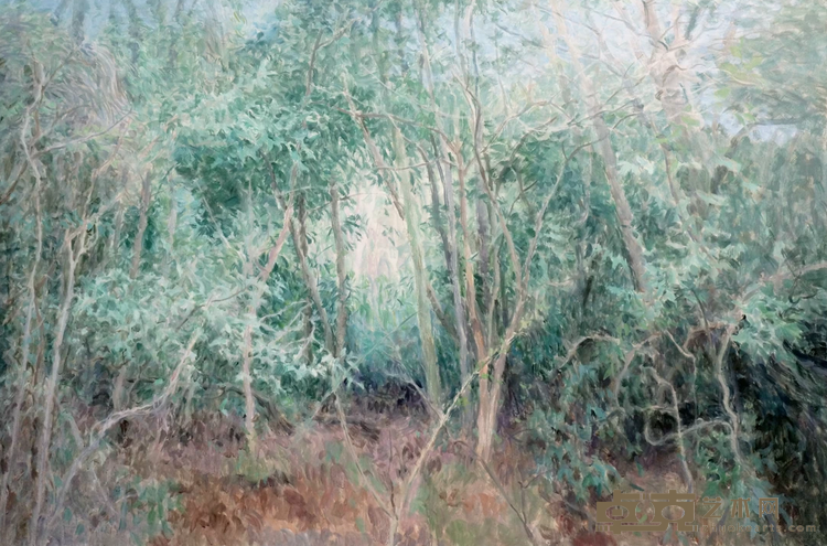 《林深不知处》 蒋国蓉 60x90cm 2020年 布面油画