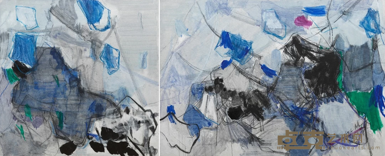 《山水赋 NO29》 顾黎明 276x114cm 2017年 布面油彩、丙烯