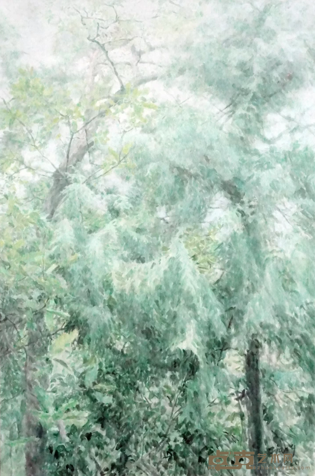 《绿意》 蒋国蓉 90x60cm 2020年 布面油画