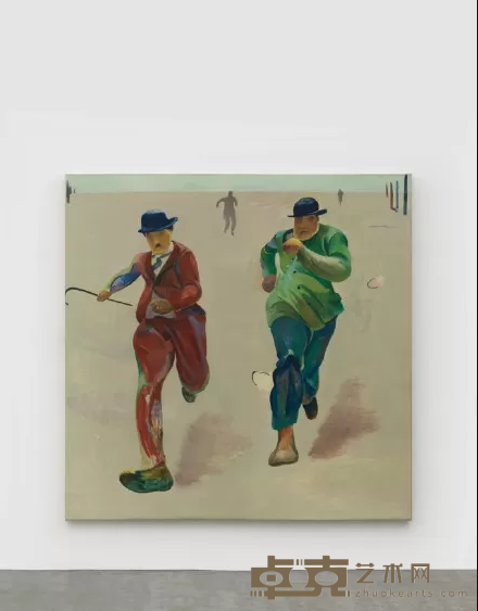 《乐观主义的逃亡》 翟倞 185x185cm 2020年 布面油画