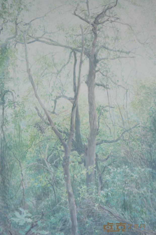 《伸长》 蒋国蓉 90x60cm 2020年 布面油画