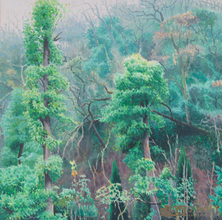 《森林1504》 蒋国蓉 50x50cm 2015年 布面油画