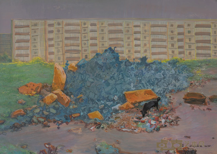 《2020之春系列·2》 周金华 51x37cm 2020年 纸本丙烯