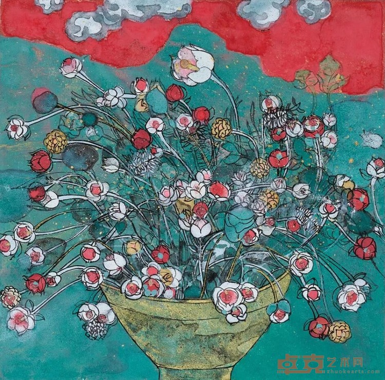 《工笔系列-时光的朋友》 胡寿荣 21.5x21.5cm 2020年 宣纸纸本