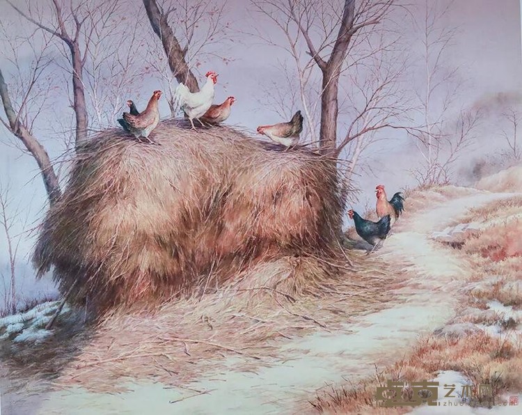 《早春二月》 齐大庆 69x86cm 2019年 纸本水彩