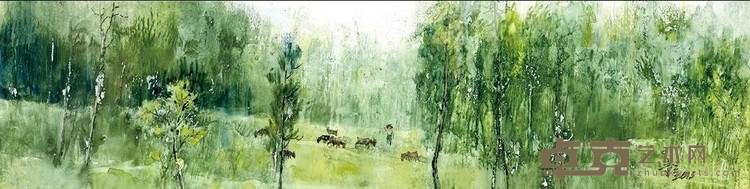 《夏》 章立 54x14cm 2013年 纸本水彩