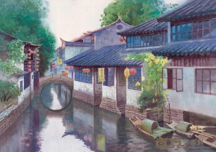 《晨曦》 张鸿宝 38x52cm 2006年 纸本水彩