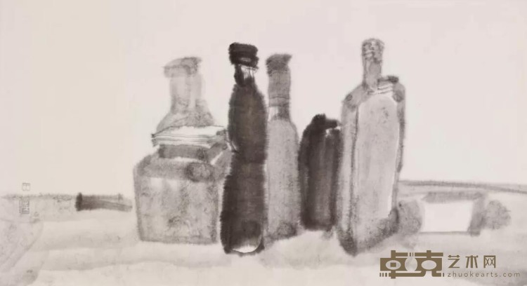 《空瓶子》 王光林 23x43cm 2019年 纸本水墨