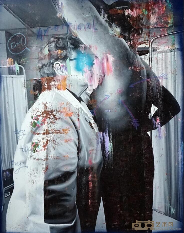 《打开新世界 Open A New World》 张钊瀛 80x100cm 2019年 布面油画 Oil on canvas