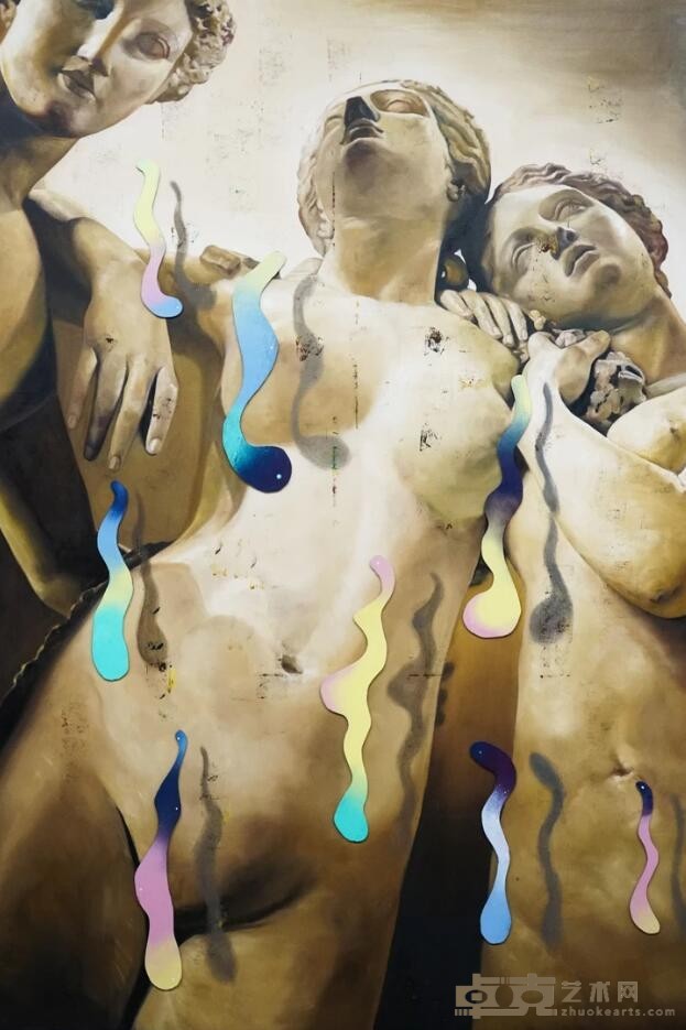 《角色-三女神 Role-The Goddesses》 张钊瀛 90x160cm 2019年 布面油画 Oil on canvas