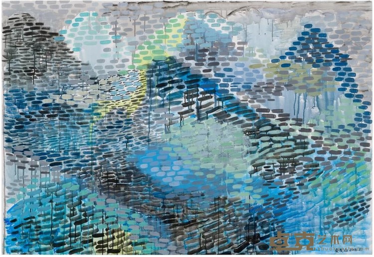 《蓝山Blue Mountain》 余友涵 106x156cm 2019年 布上丙烯 Acrylic on canvas