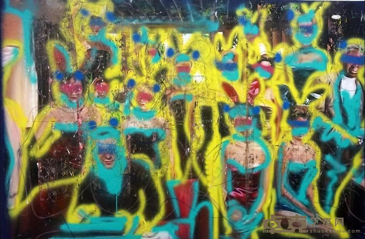 《我们不是花花公子 We're Not Playboys》 张钊瀛 180x100cm 2019年 布面油画 Oil on canvas