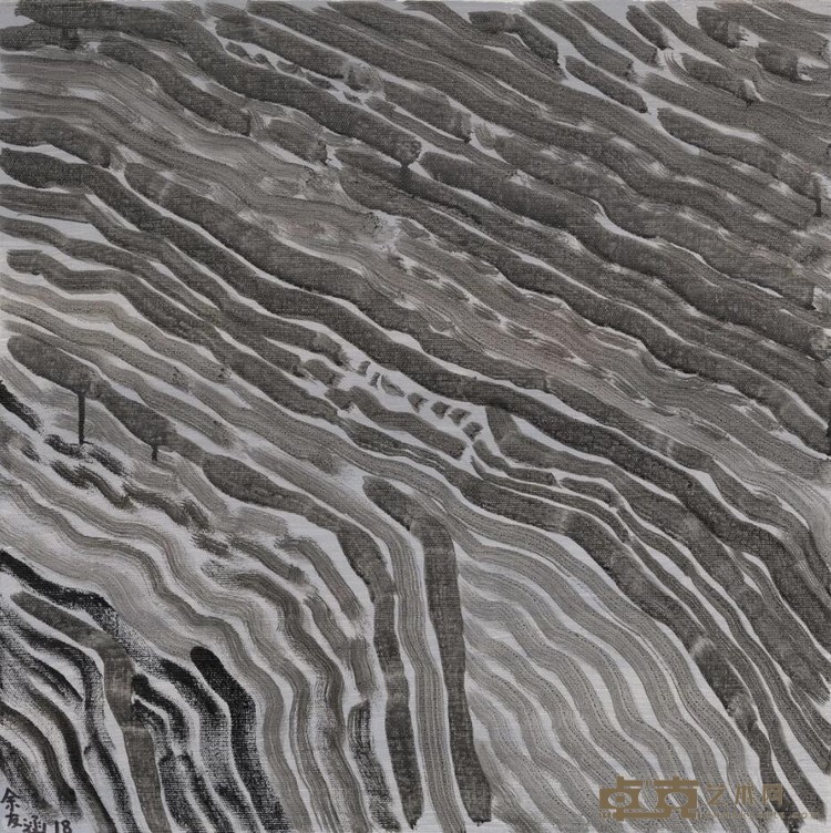 作品12 余友涵 50x50cm 2018年 布上丙烯 Acrylic on canvas