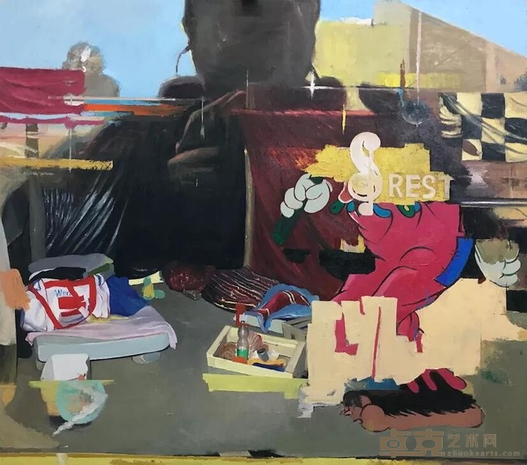 《影子里的空间》 宋元元 180x160cm 2020年 布面油画 oil on canvas