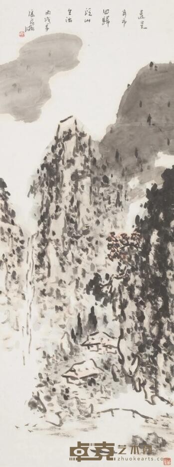《溪山图》 潘飞仑 188x70cm 2006年