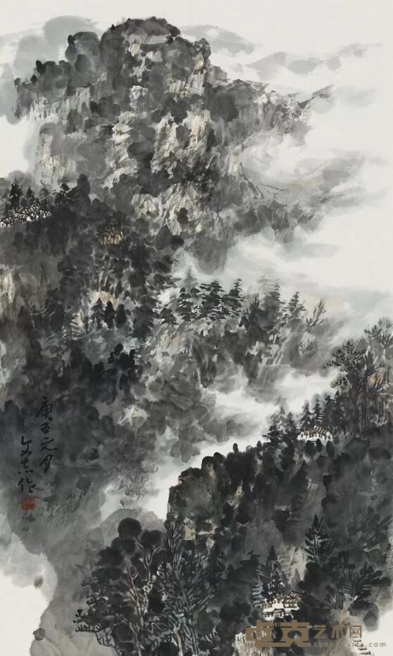 《峡谷云起》 黄文志 58.5x35cm