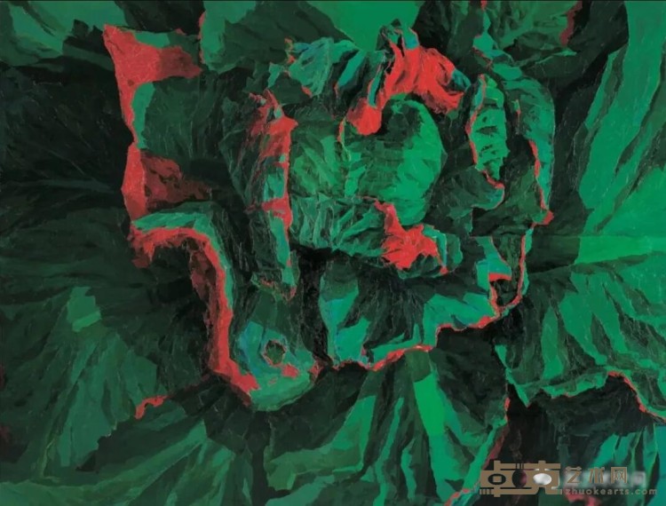 《怒放-绿色》双联 徐晓燕 230x300cm 2003年 布面油彩