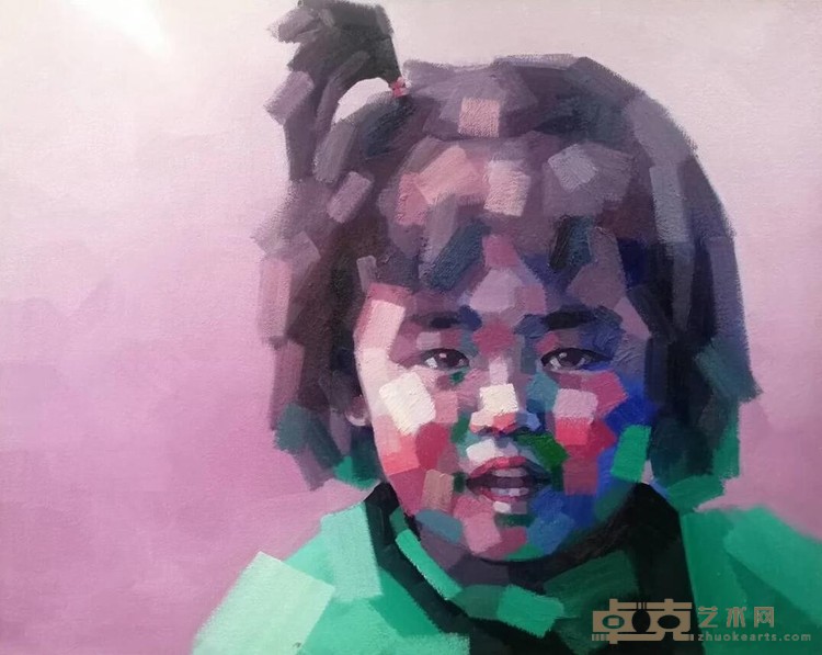 《回眸 Looking Back》 李月领 80x100cm 布面油画
