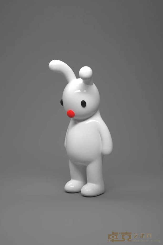 《兔子（白）》 张占占 H100cm 铜版 玻璃钢
