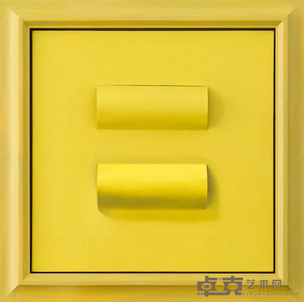 《一次凸起1 A Bump1》 郑孟梅 50x50cm 2019年 装置油画 Installation paiting