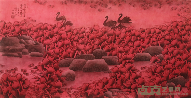 《嫣红姹紫郁金香》 白璐 132x66cm 2020年