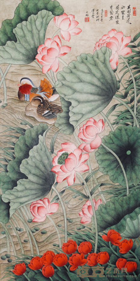 《嬉》 白璐 132x66cm 2019年 纸本设色