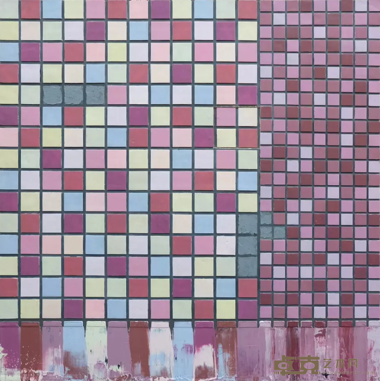 《以为的真实4》 周超伟 100x100cm 2017年 板面丙烯