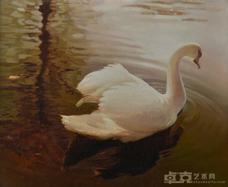 《涟漪》 李莹 25x30cm 2020年 布面油画