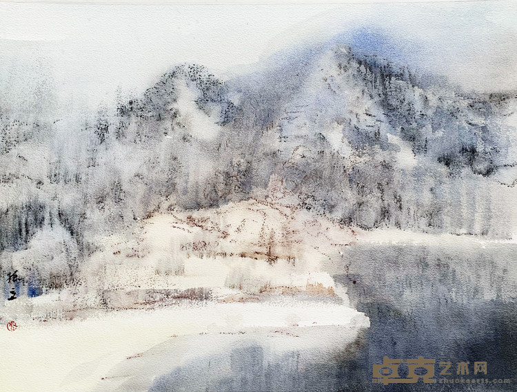 《阿坝初雪》 蒋振立 57x78cm