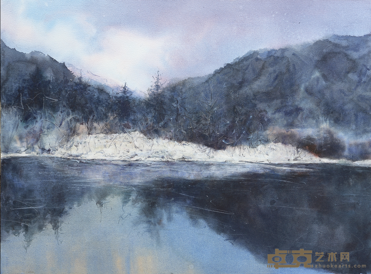 《毕棚沟雪景图4》 汤志刚 54x74cm