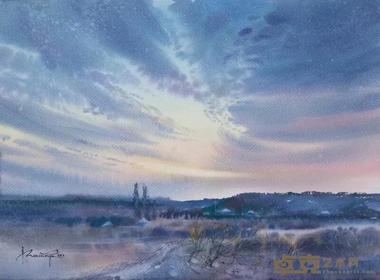 《日落》 Igor Mosiychuk （摩尔多瓦） 50x70cm 2016年