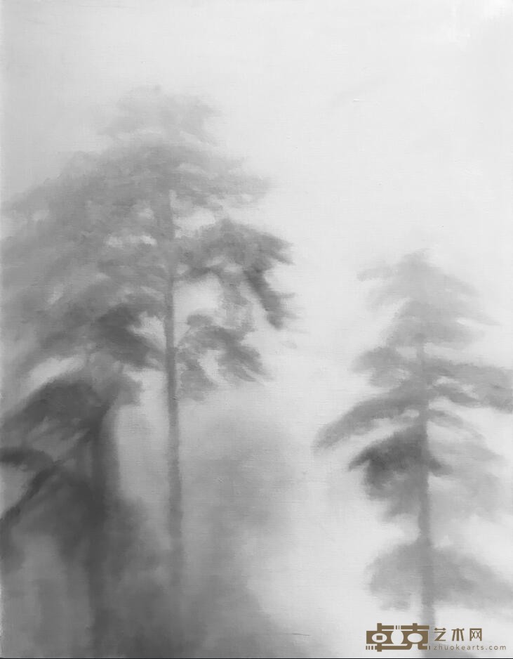 《六朝松 （二）》 车建全 210×90cm 2018年 布面油彩