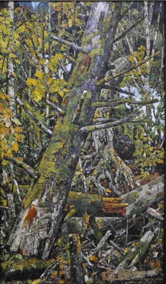 《树魂》 邵增虎 190x110cm 2016年 油画